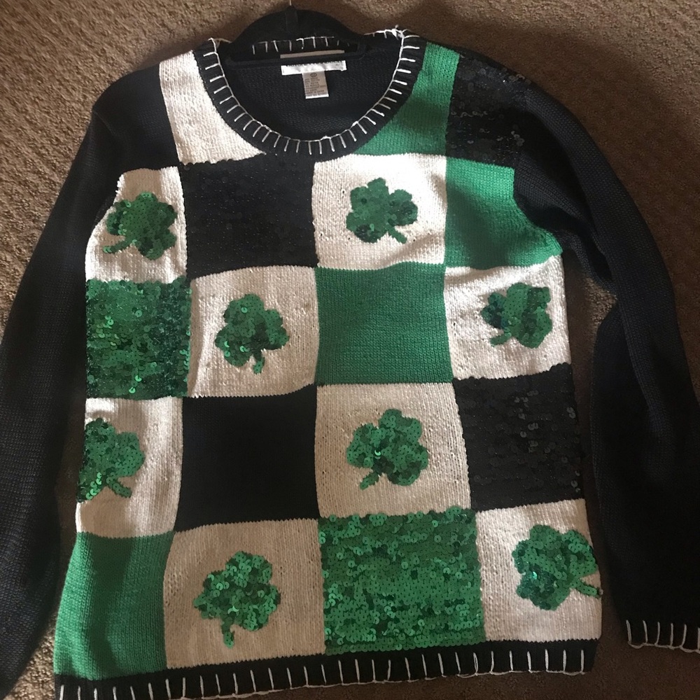 St. Patrick’s day sequin sweater